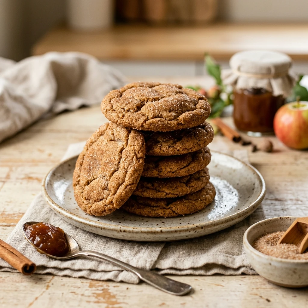 Apple Butter Snickerdoodle Cookies Recipe