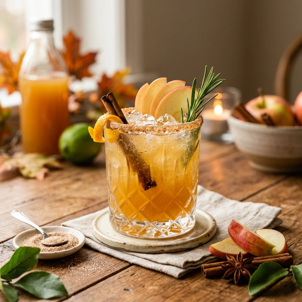 Apple Cider Margarita Mocktail Recipe