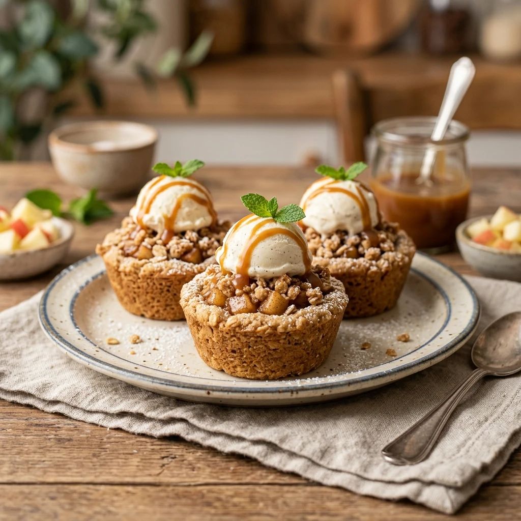 Apple Crisp Cookie Cups Recipe