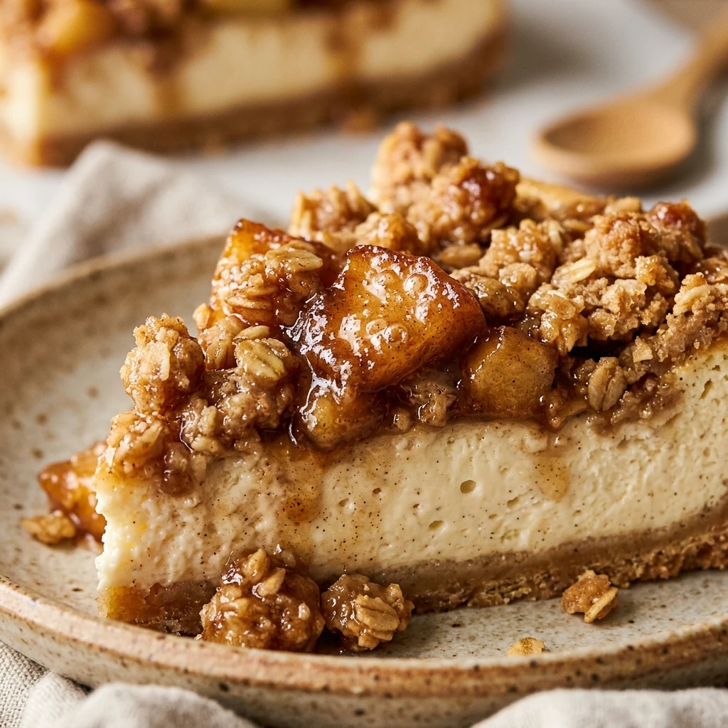 Apple Crumble Cheesecake Bars