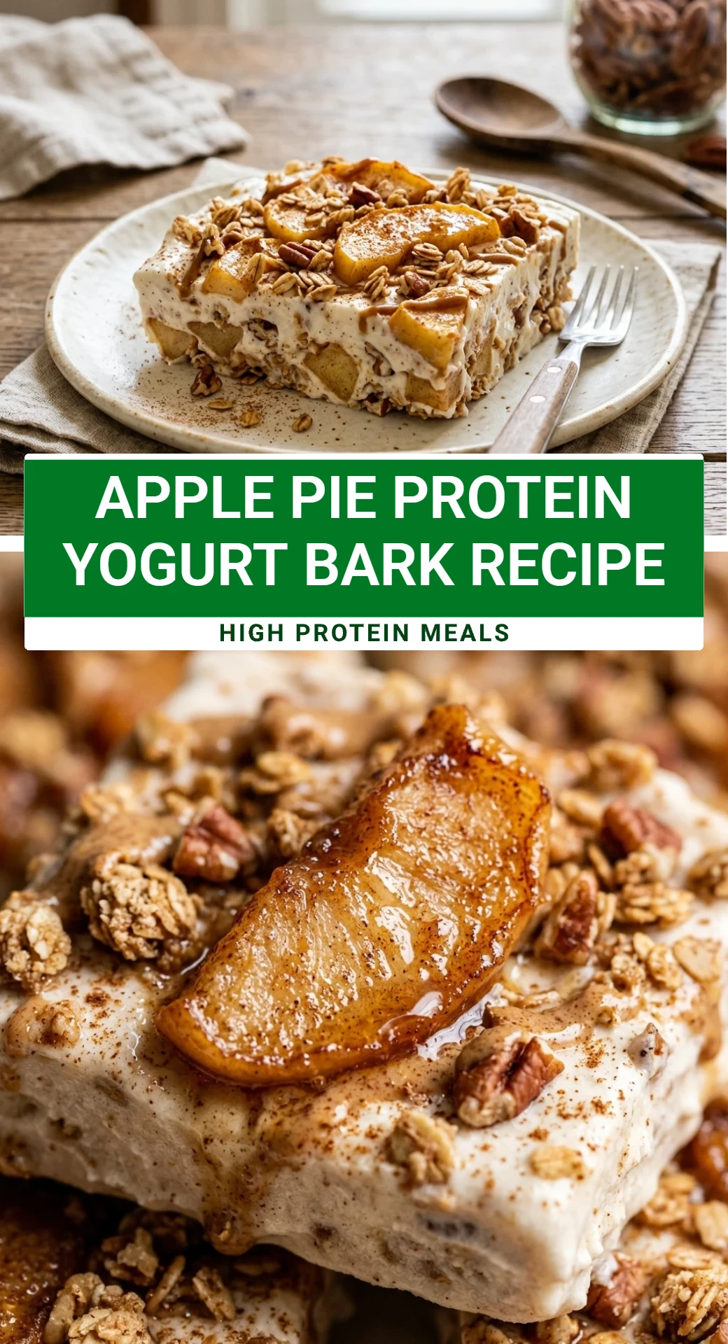Apple Pie Protein Yogurt Bark Recipe