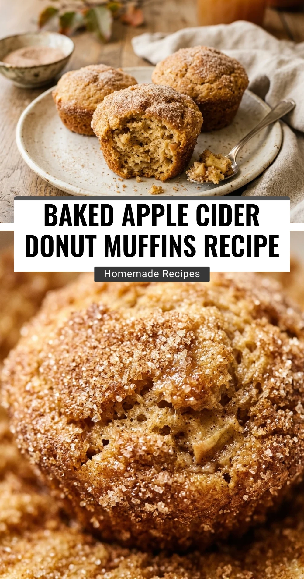 Baked Apple Cider Donut Muffins Recipe