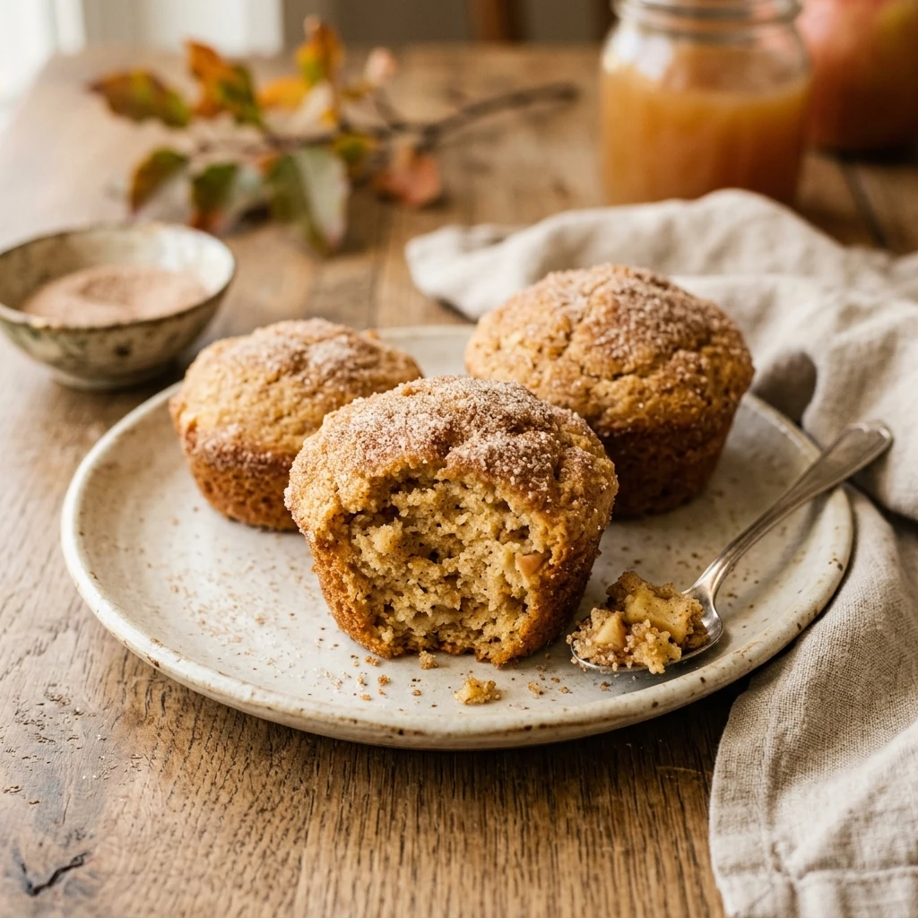 Baked Apple Cider Donut Muffins Recipe
