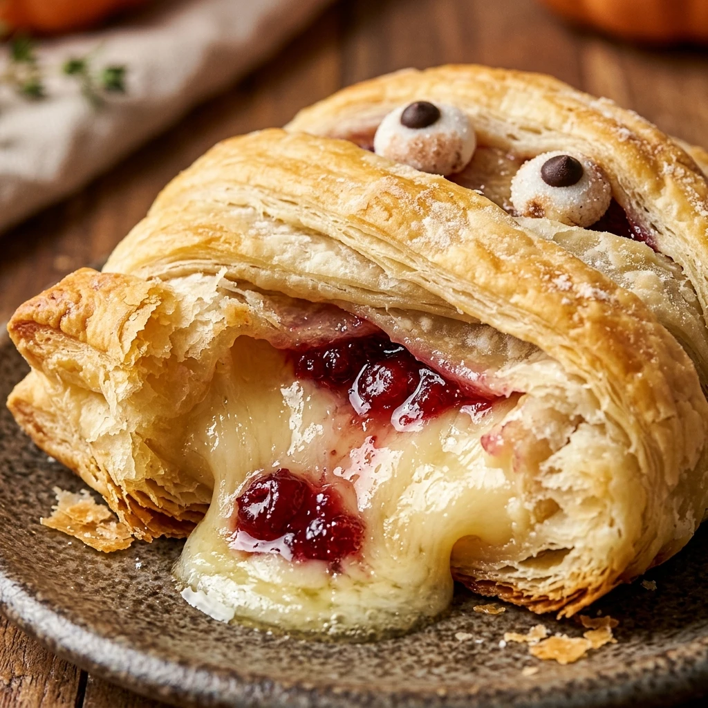 Baked Brie Mummy Bites Recipe