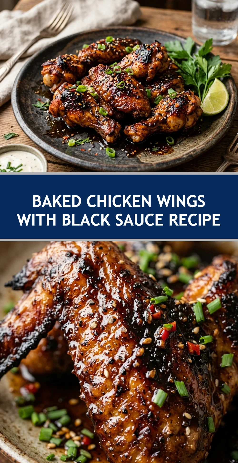Baked Chicken Wings With Black Sauce Recipe