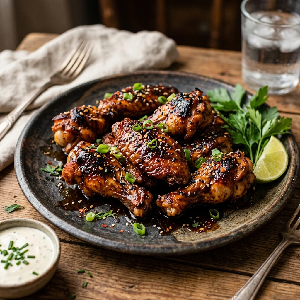 Baked Chicken Wings With Black Sauce Recipe