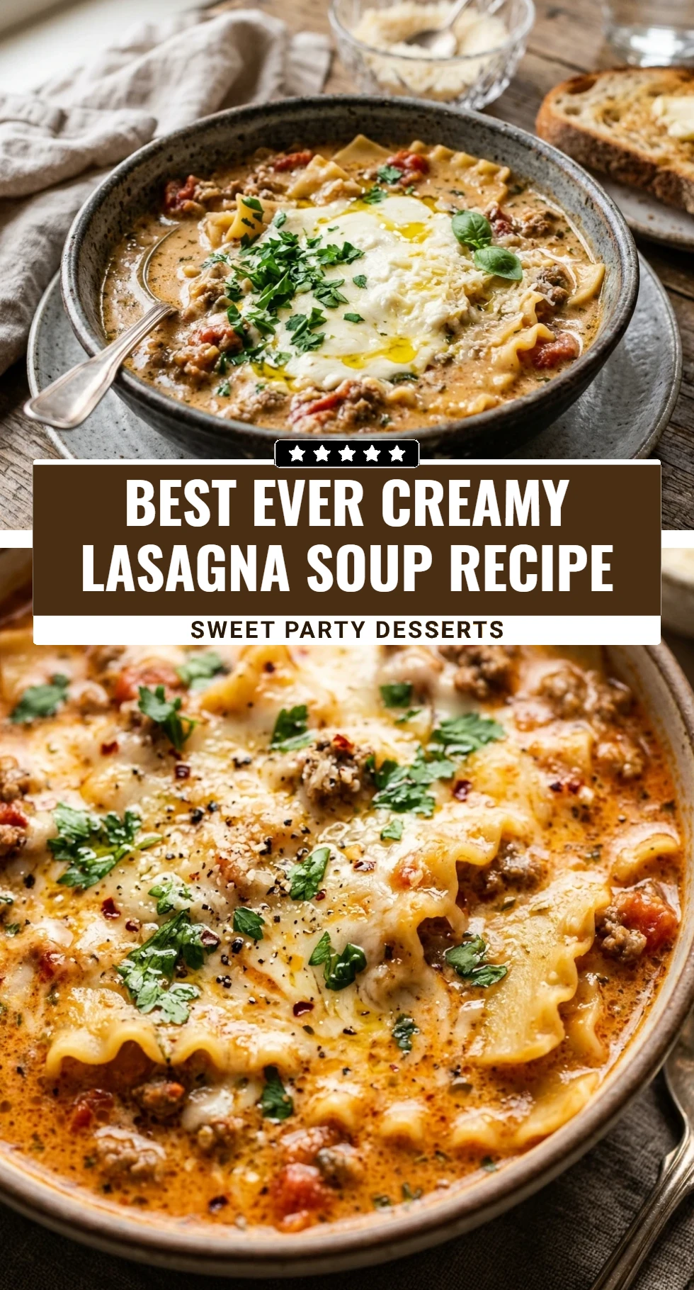 Best Ever Creamy Lasagna Soup Recipe