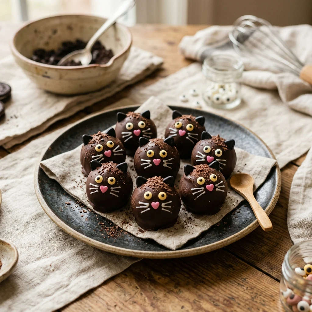 Black Cat Oreo Balls Recipe