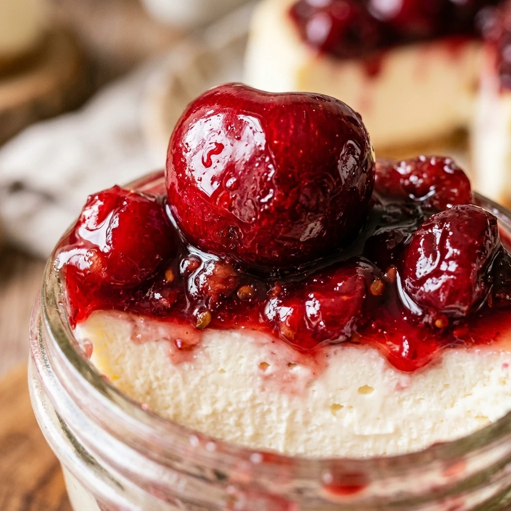 Bloody Cherry Cheesecake Jars Recipe