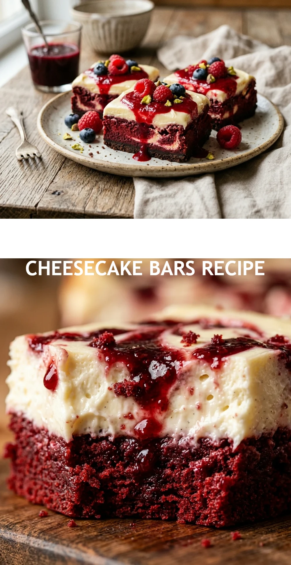 Bloody Red Velvet Cheesecake Bars Recipe