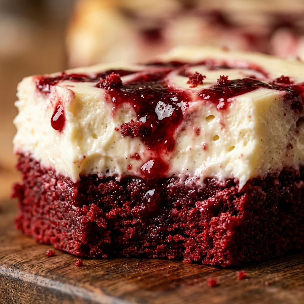 Bloody Red Velvet Cheesecake Bars Recipe
