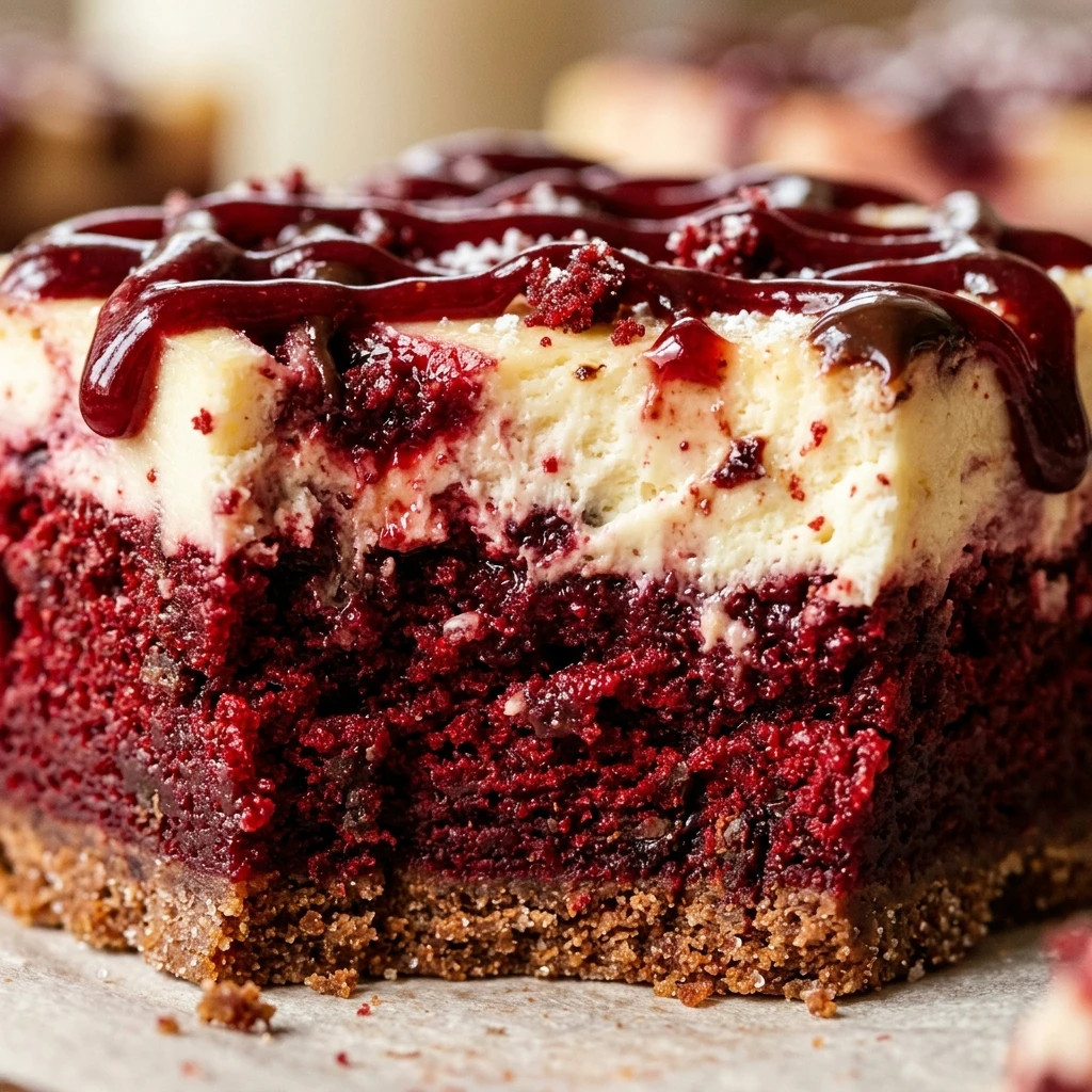 Bloody Red Velvet Cheesecake Bars Recipe