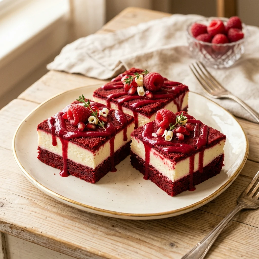 Bloody Red Velvet Cheesecake Bars Recipe
