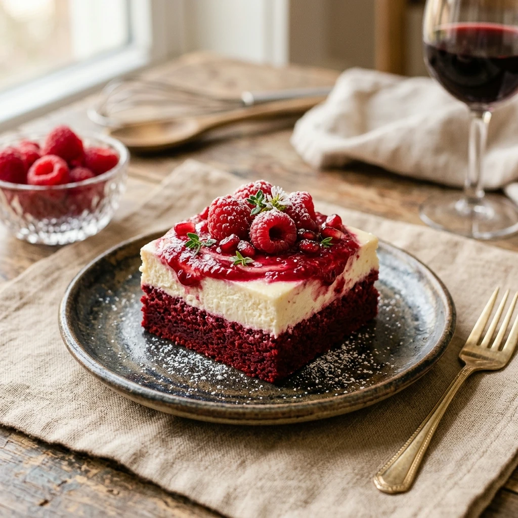 Bloody Red Velvet Cheesecake Bars Recipe