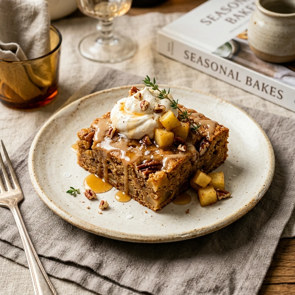 Brown Butter Maple Apple Blondies Recipe