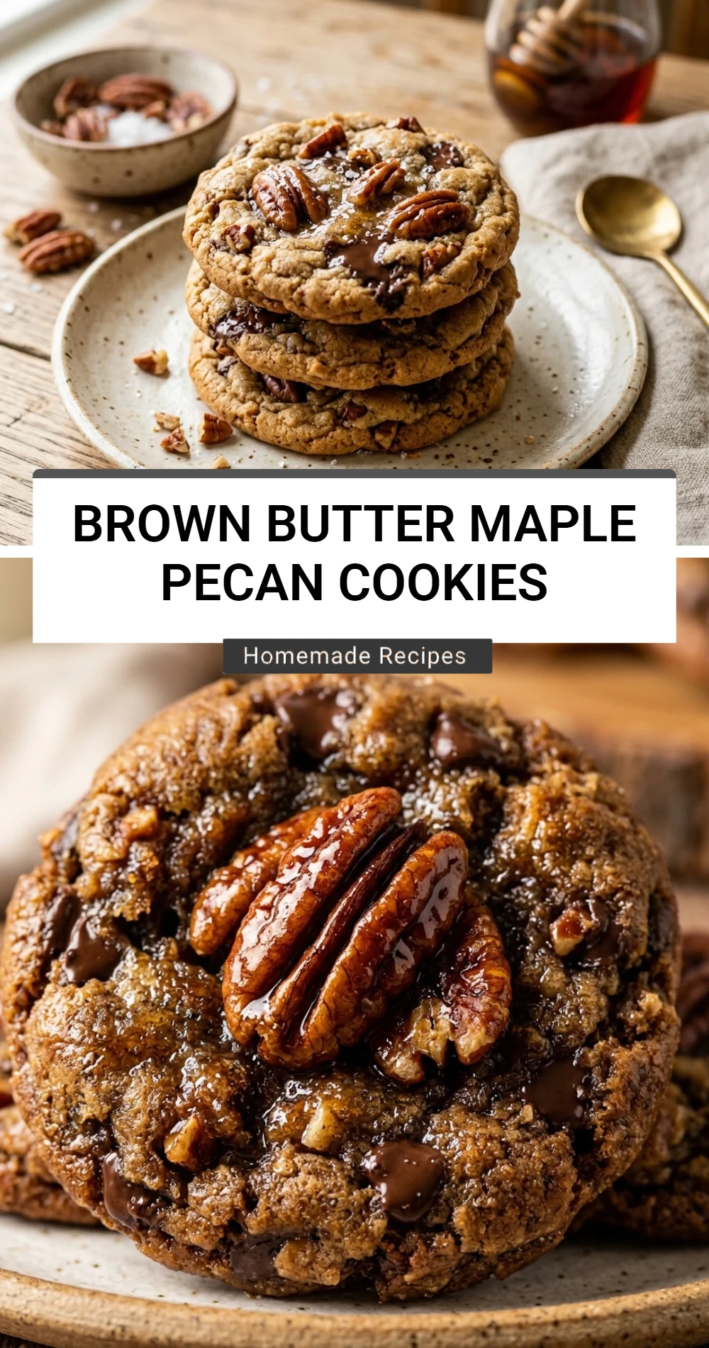 Brown Butter Maple Pecan Cookies