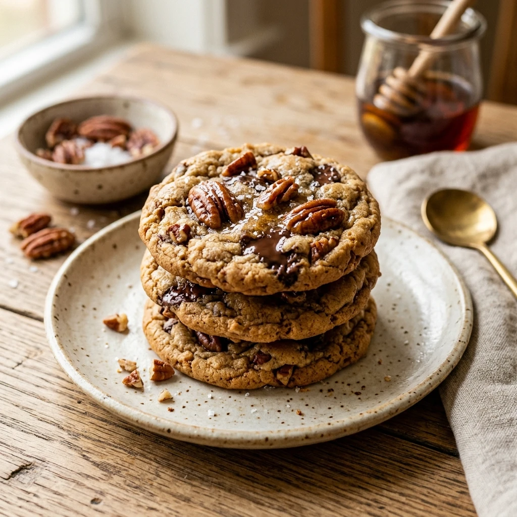 Brown Butter Maple Pecan Cookies