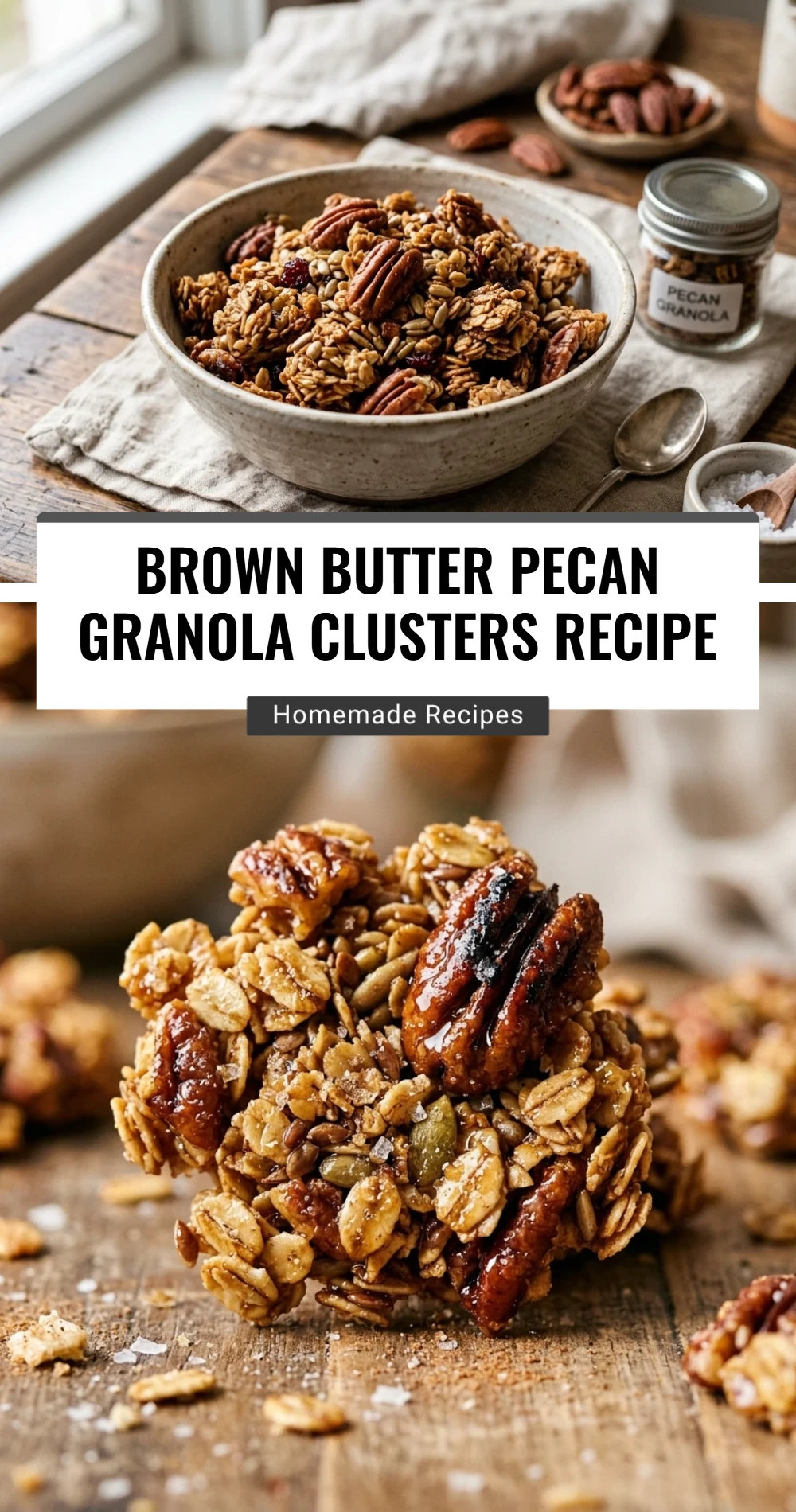 Brown Butter Pecan Granola Clusters Recipe