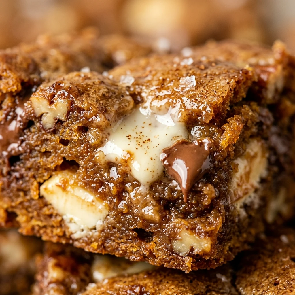 Brown Butter Pumpkin White Chocolate Blondies