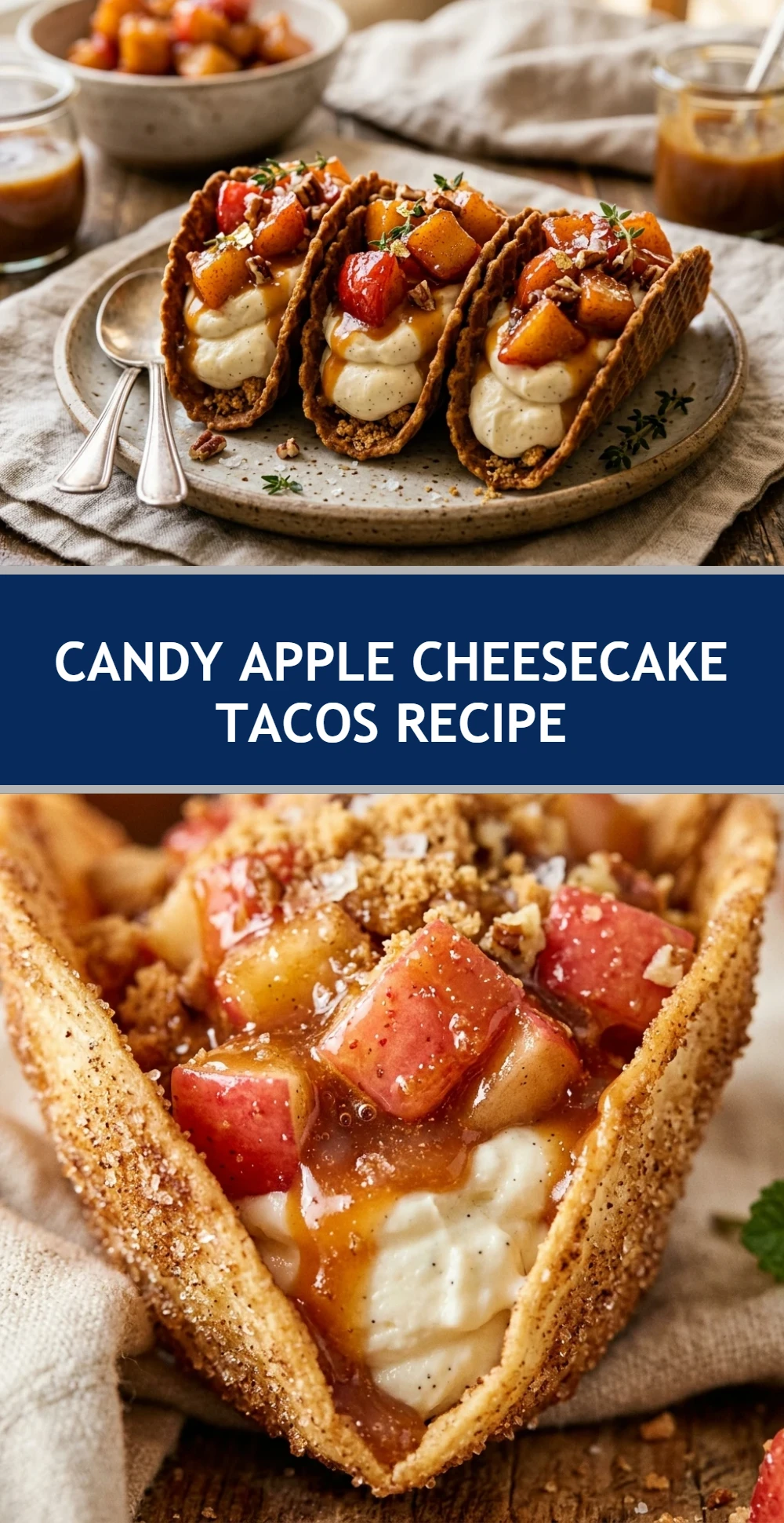 Candy Apple Cheesecake Tacos Recipe