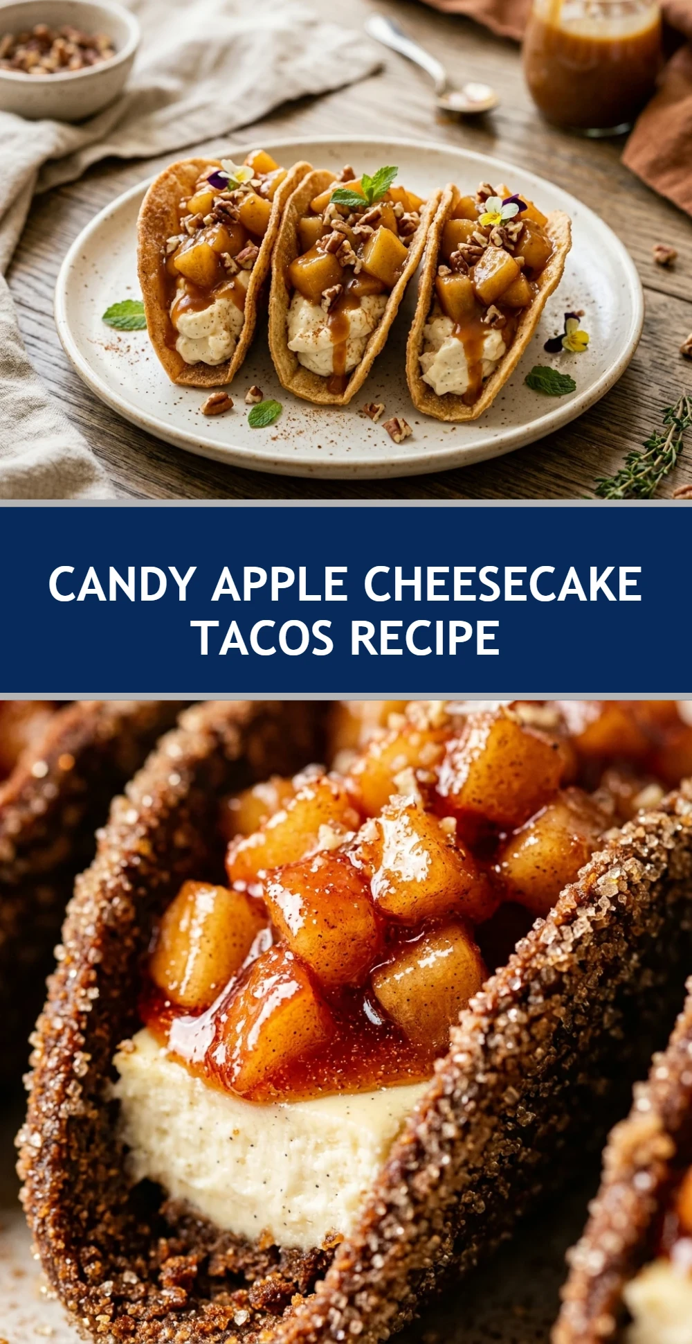 Candy Apple Cheesecake Tacos Recipe