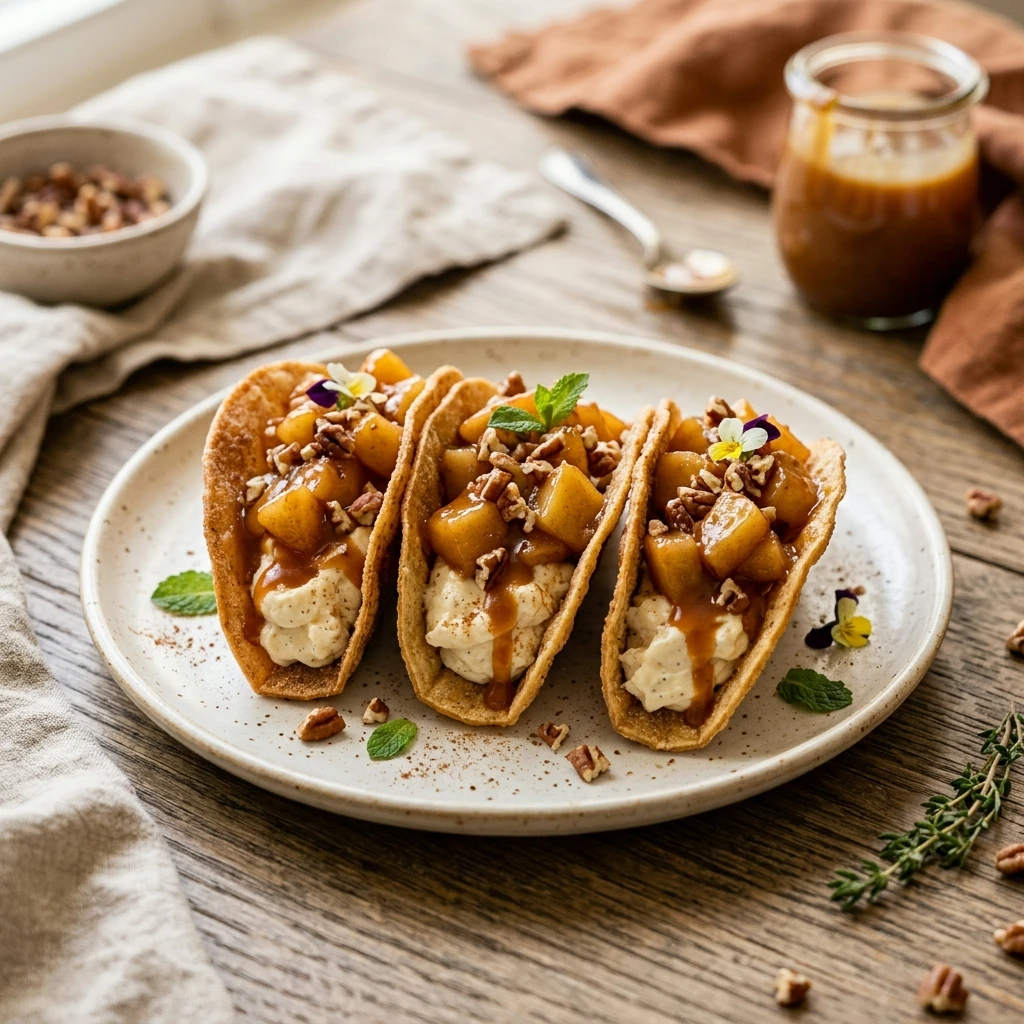 Candy Apple Cheesecake Tacos Recipe