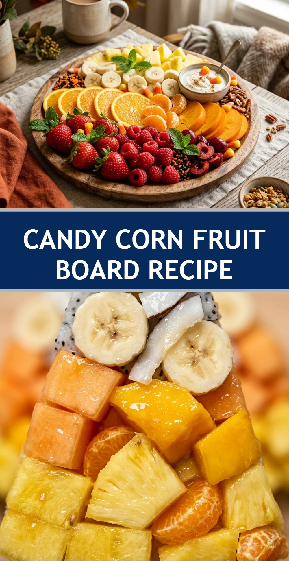 Candy Corn Fruit Board Recipe