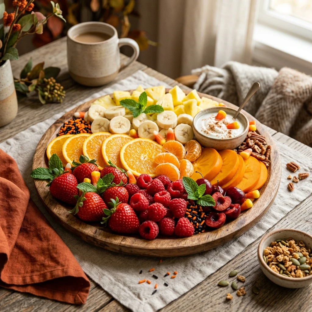 Candy Corn Fruit Board Recipe