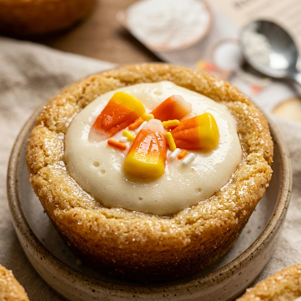 Candy Corn Sugar Cookie Cups Recipe