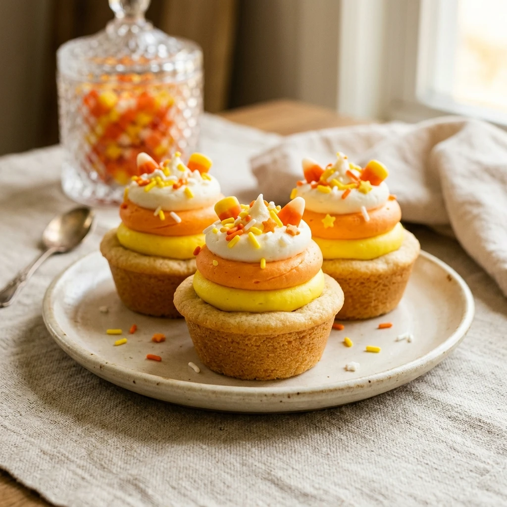 Candy Corn Sugar Cookie Cups Recipe