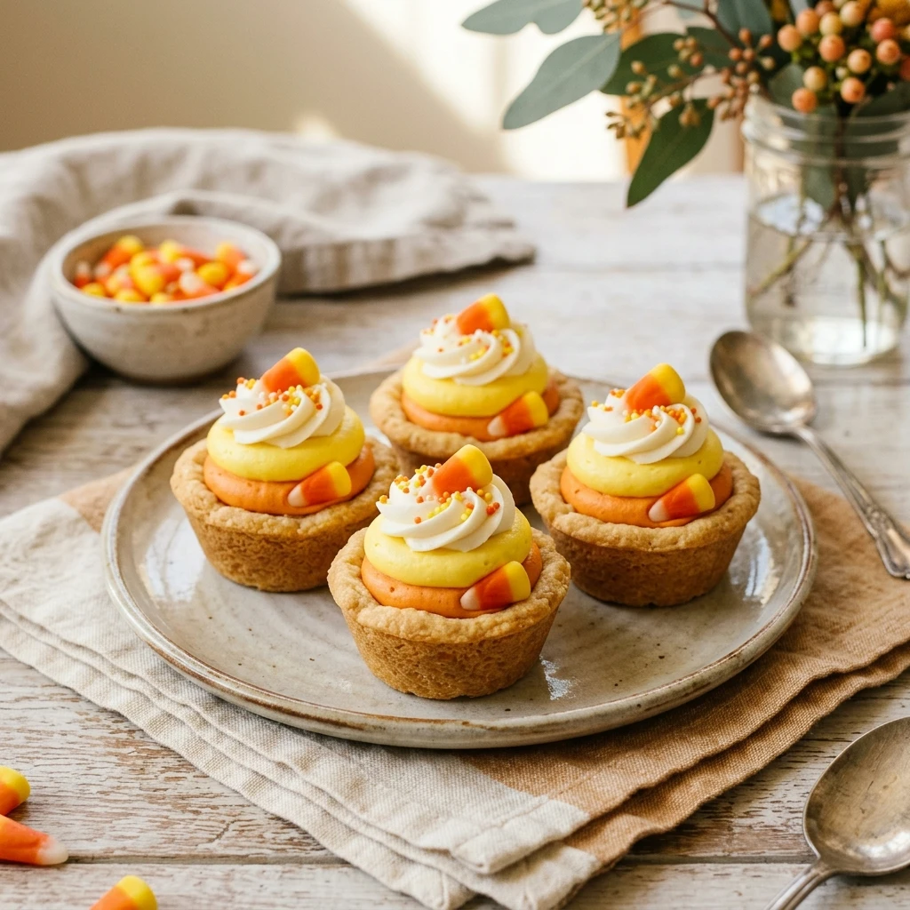 Candy Corn Sugar Cookie Cups Recipe