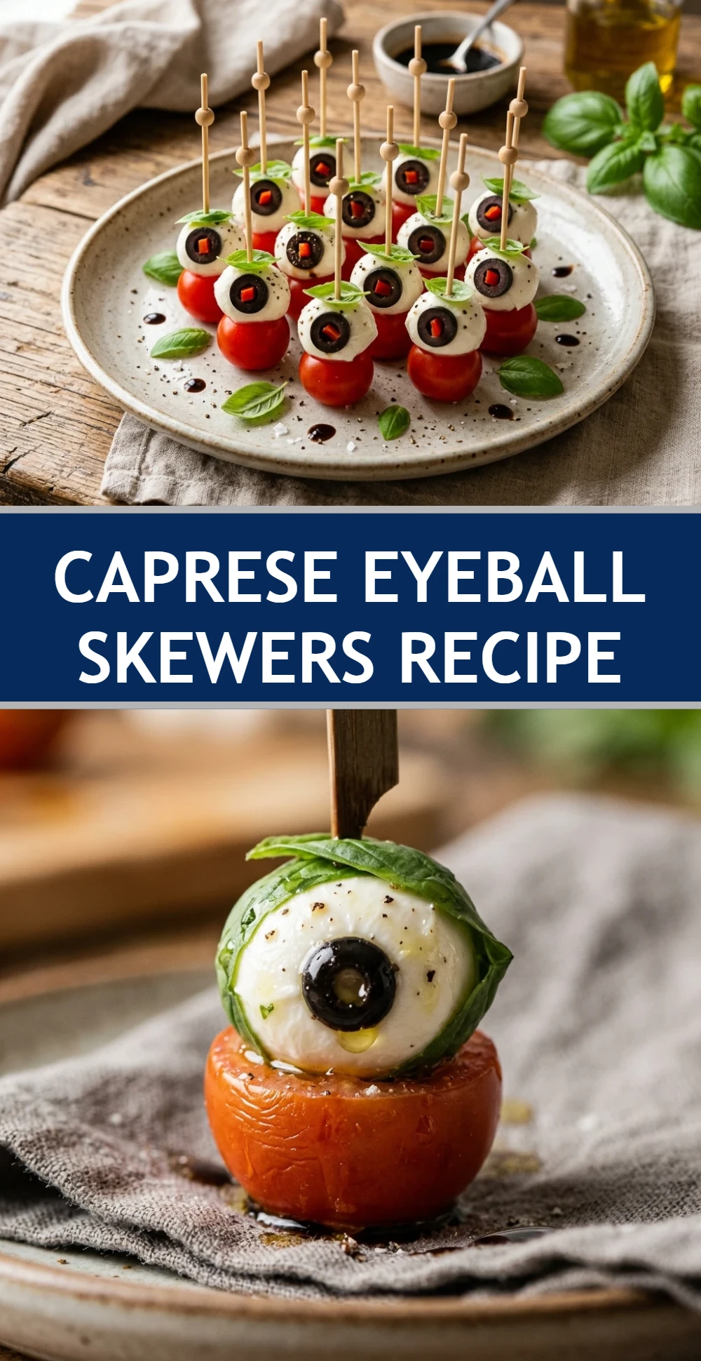 Caprese Eyeball Skewers Recipe