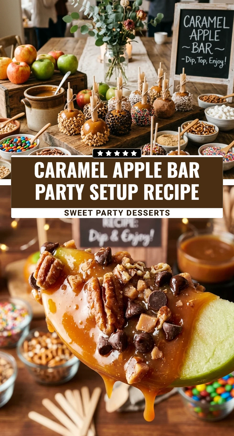 Caramel Apple Bar Party Setup Recipe