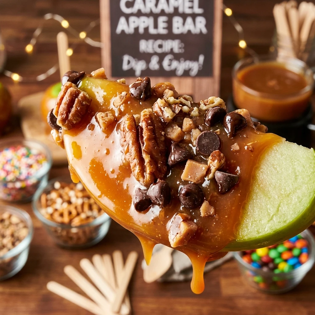 Caramel Apple Bar Party Setup Recipe