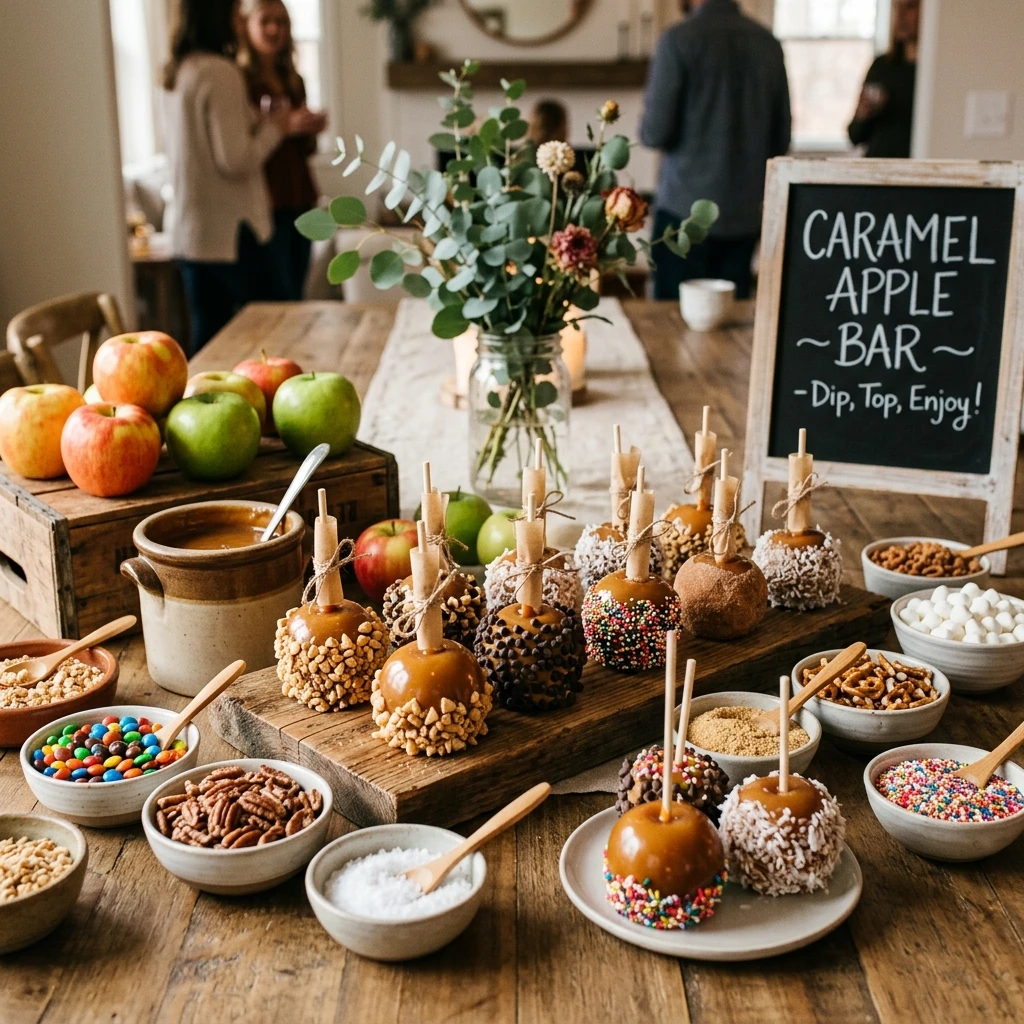 Caramel Apple Bar Party Setup Recipe