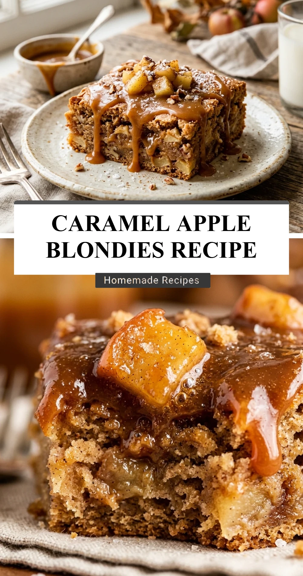Caramel Apple Blondies Recipe