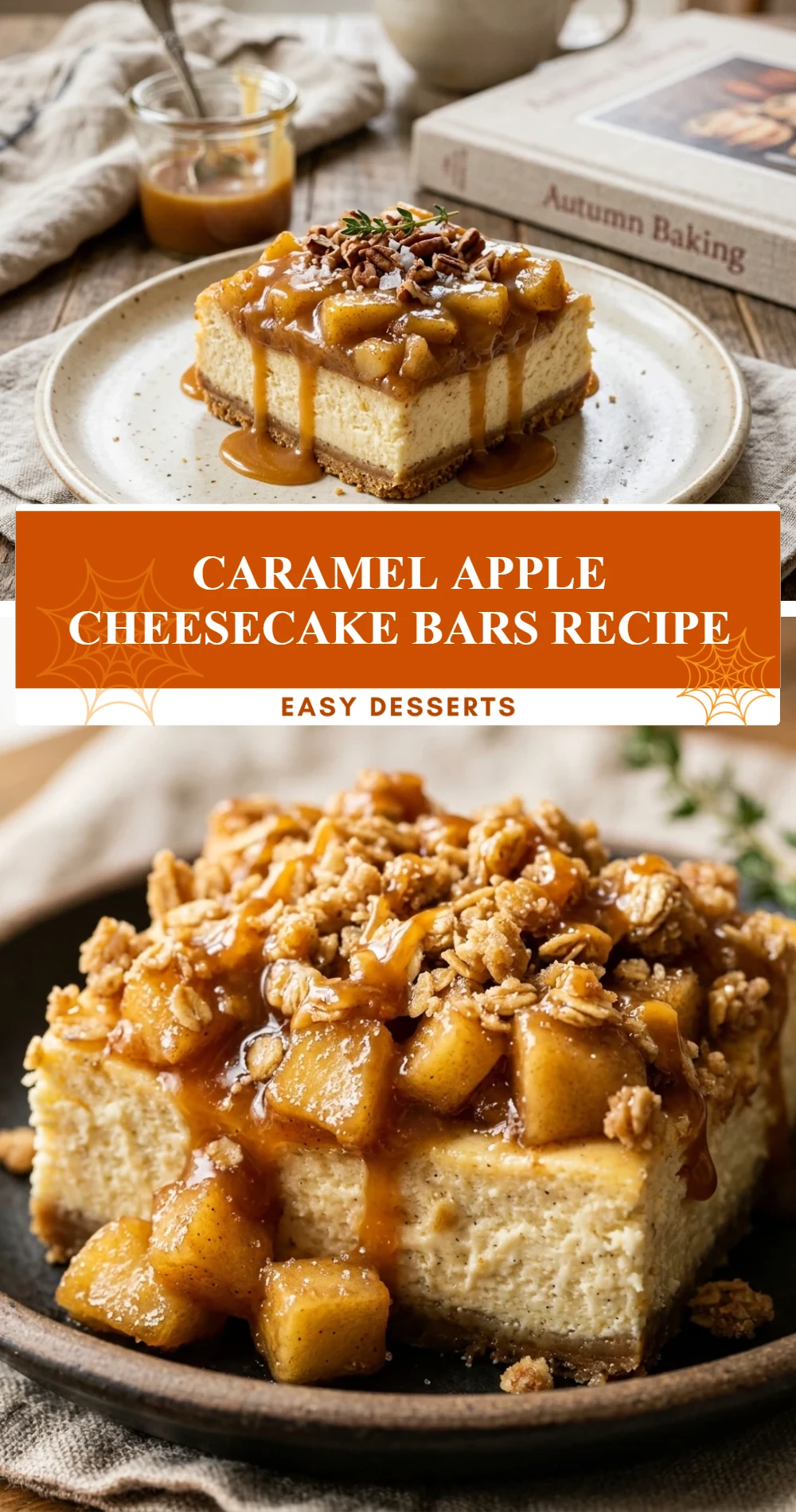 Caramel Apple Cheesecake Bars Recipe