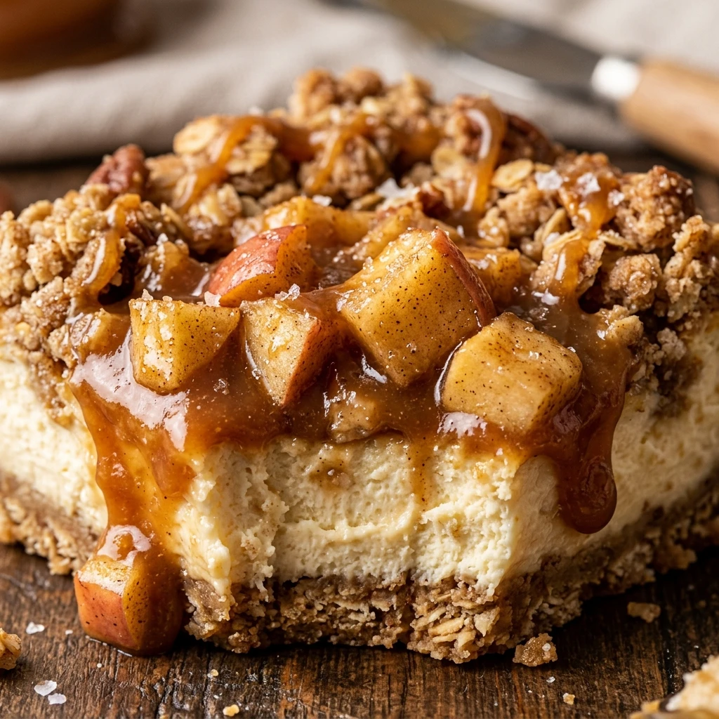 Caramel Apple Cheesecake Bars Recipe