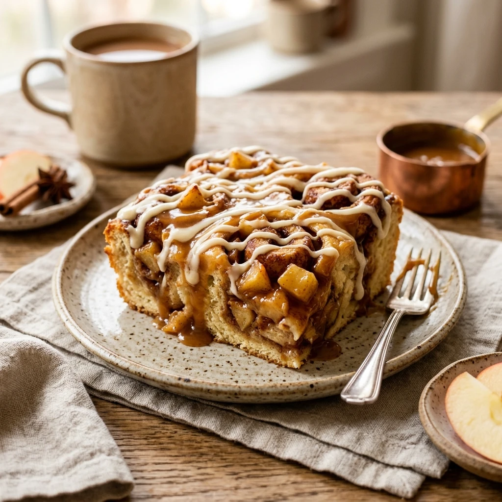 Caramel Apple Cinnamon Roll Bake