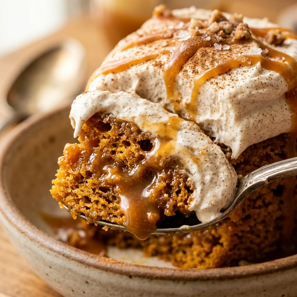 Caramel Pumpkin Poke Cake Recipe