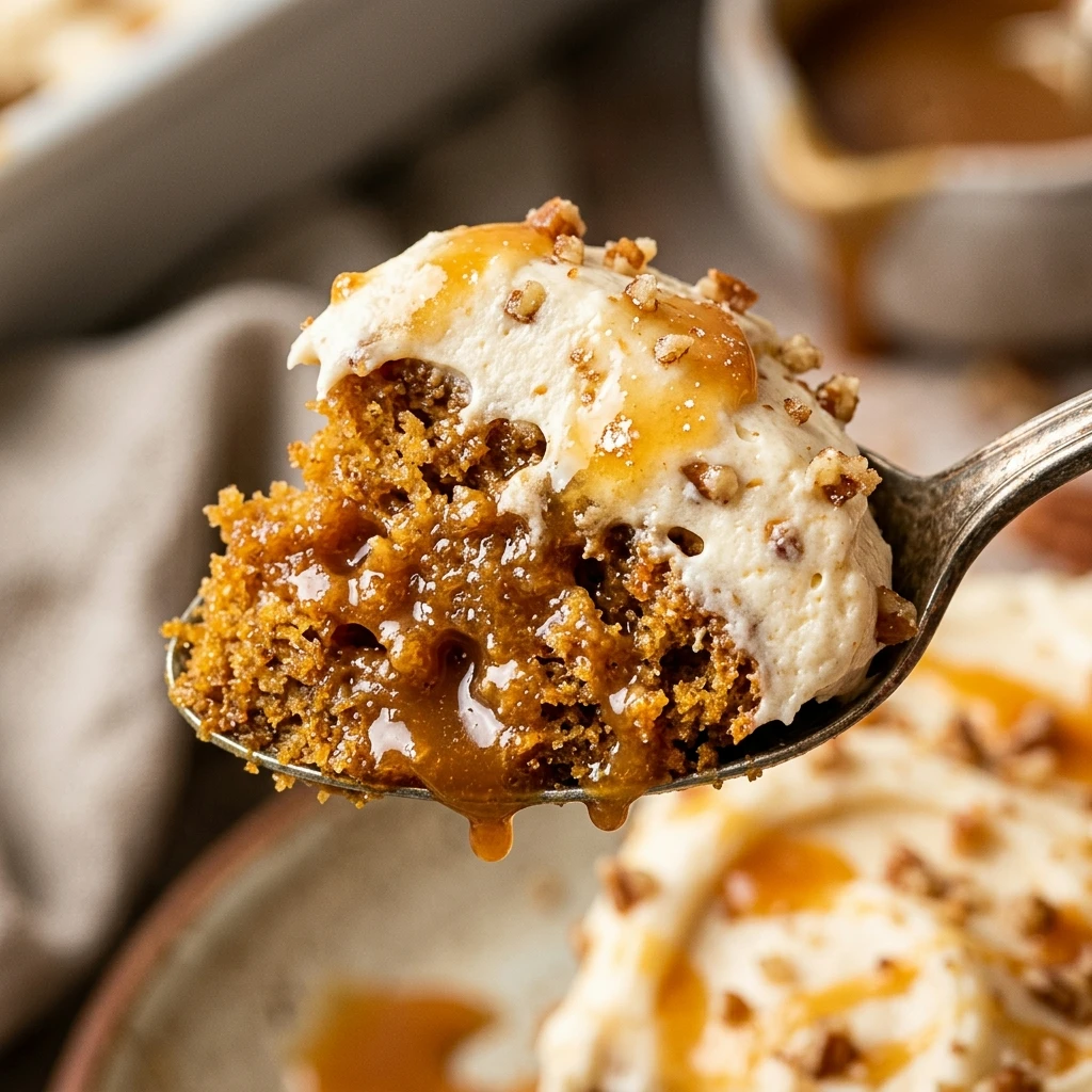 Caramel Pumpkin Poke Cake Recipe