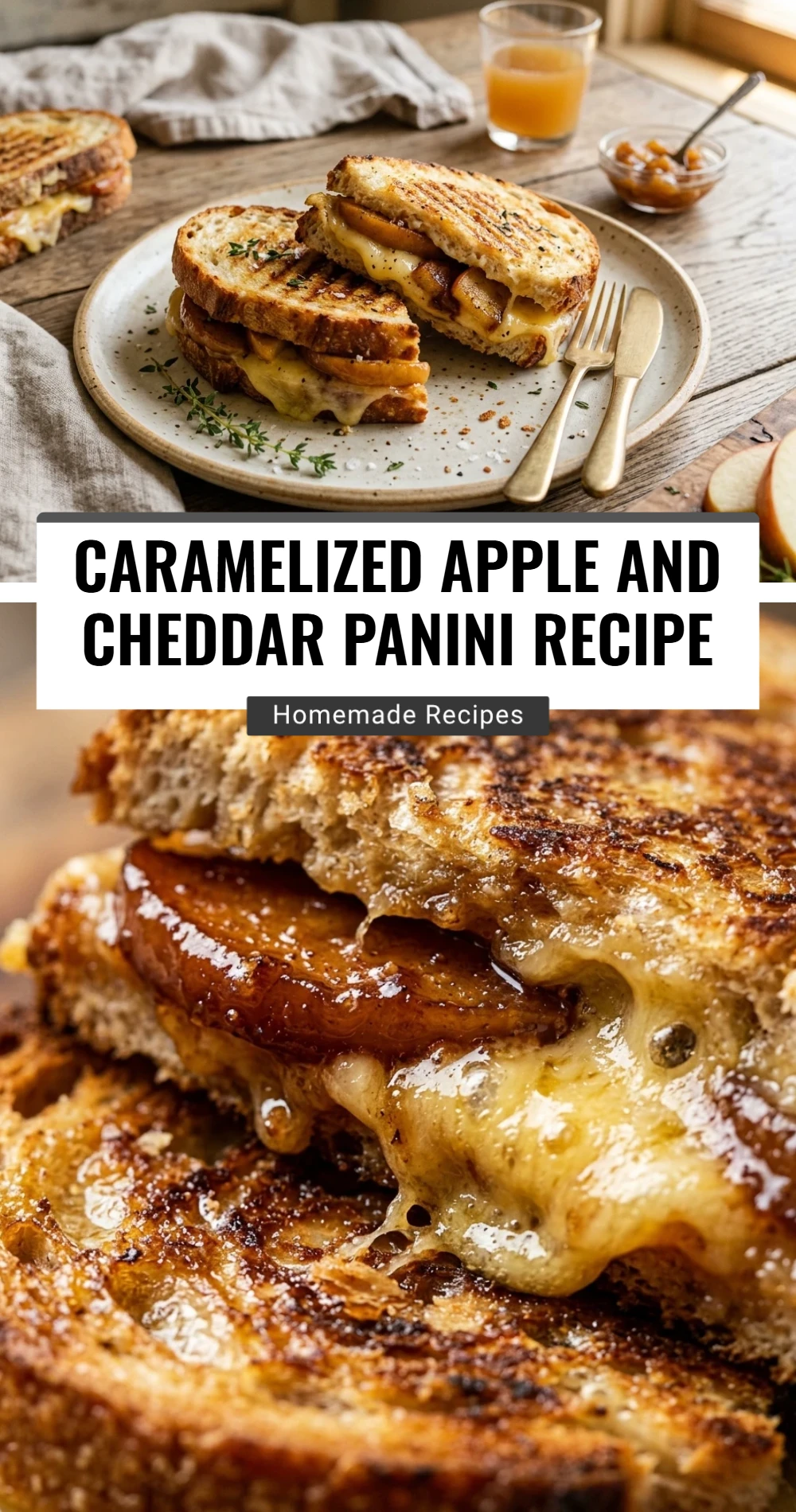 Caramelized Apple And Cheddar Panini Recipe