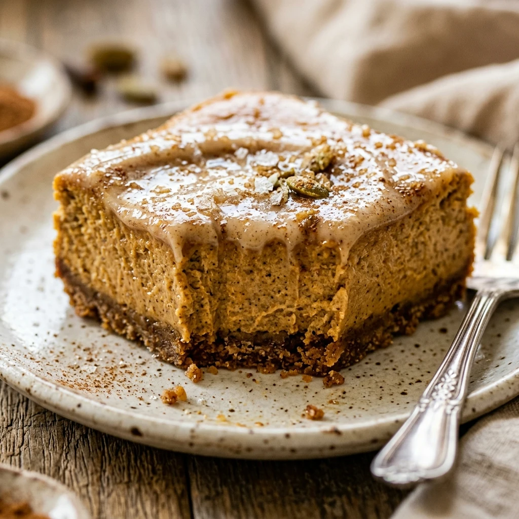 Chai Latte Pumpkin Cheesecake Bars Recipe
