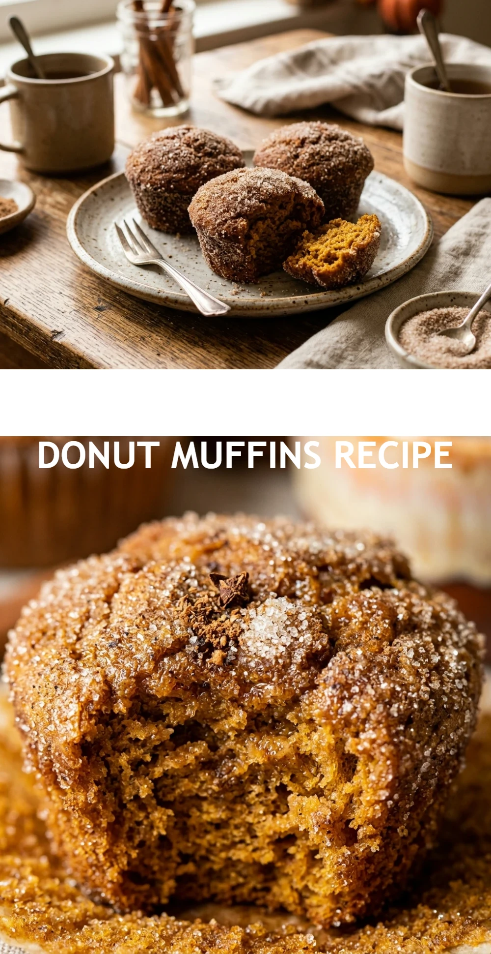 Chai Spiced Pumpkin Donut Muffins Recipe