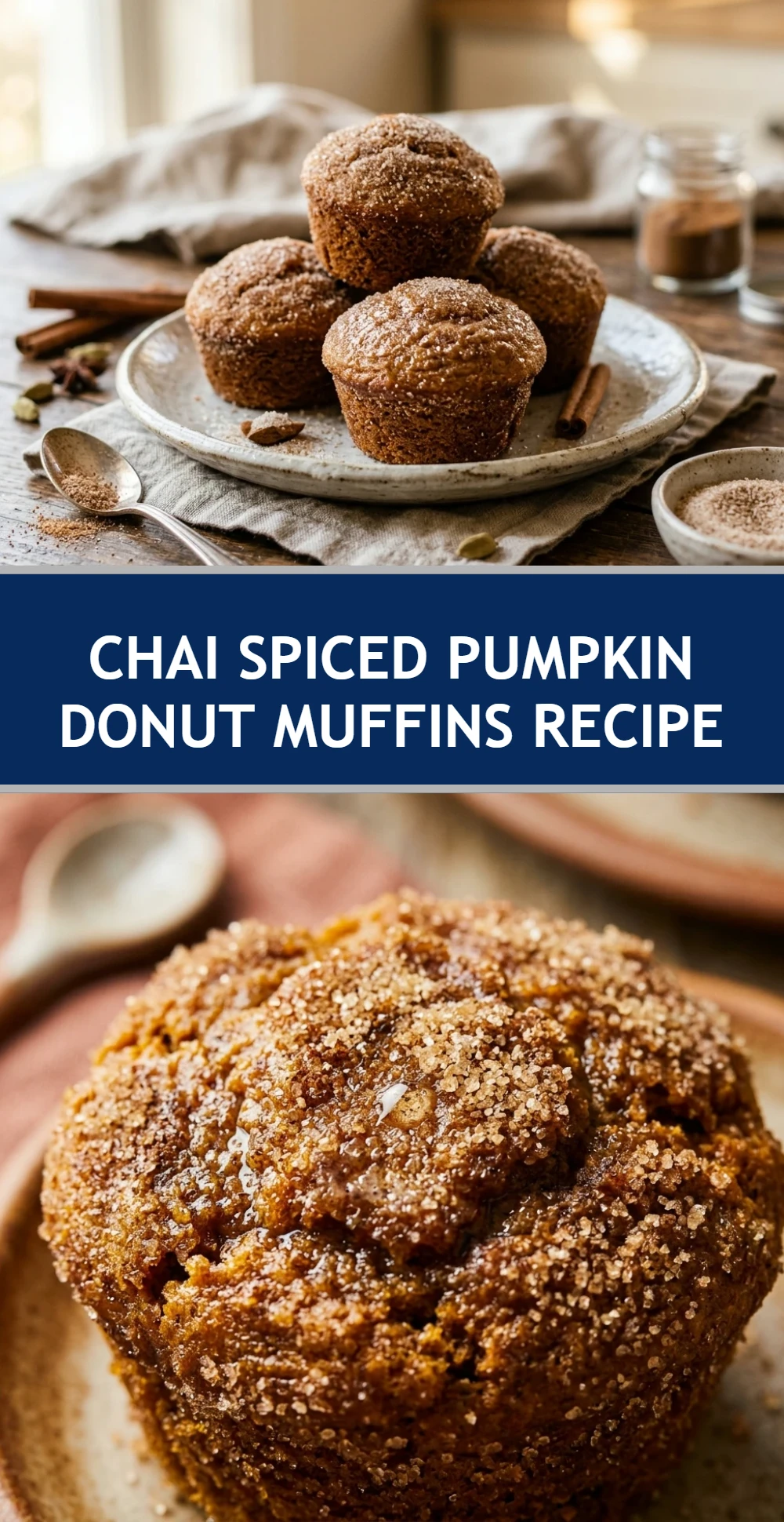 Chai Spiced Pumpkin Donut Muffins Recipe
