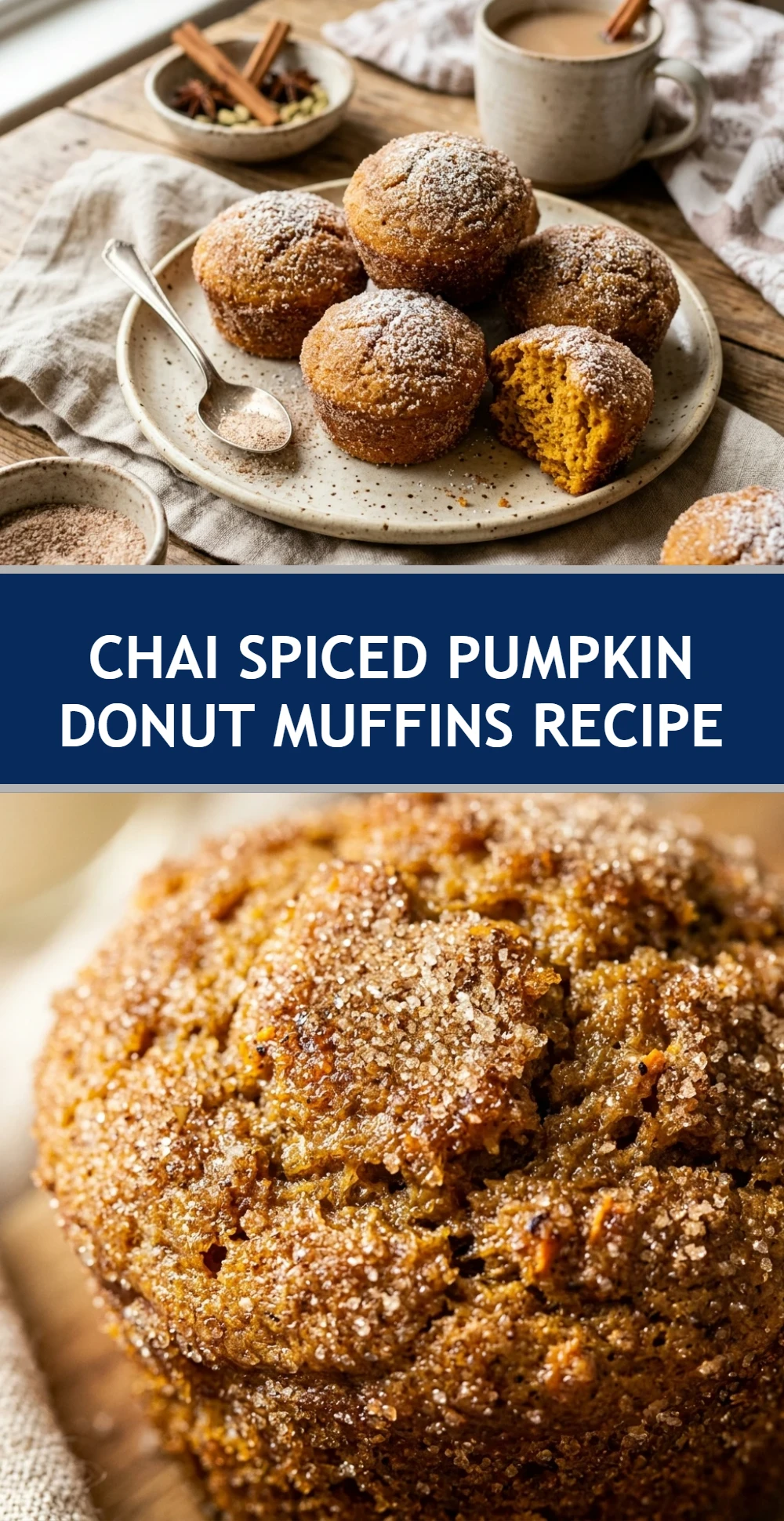 Chai Spiced Pumpkin Donut Muffins Recipe