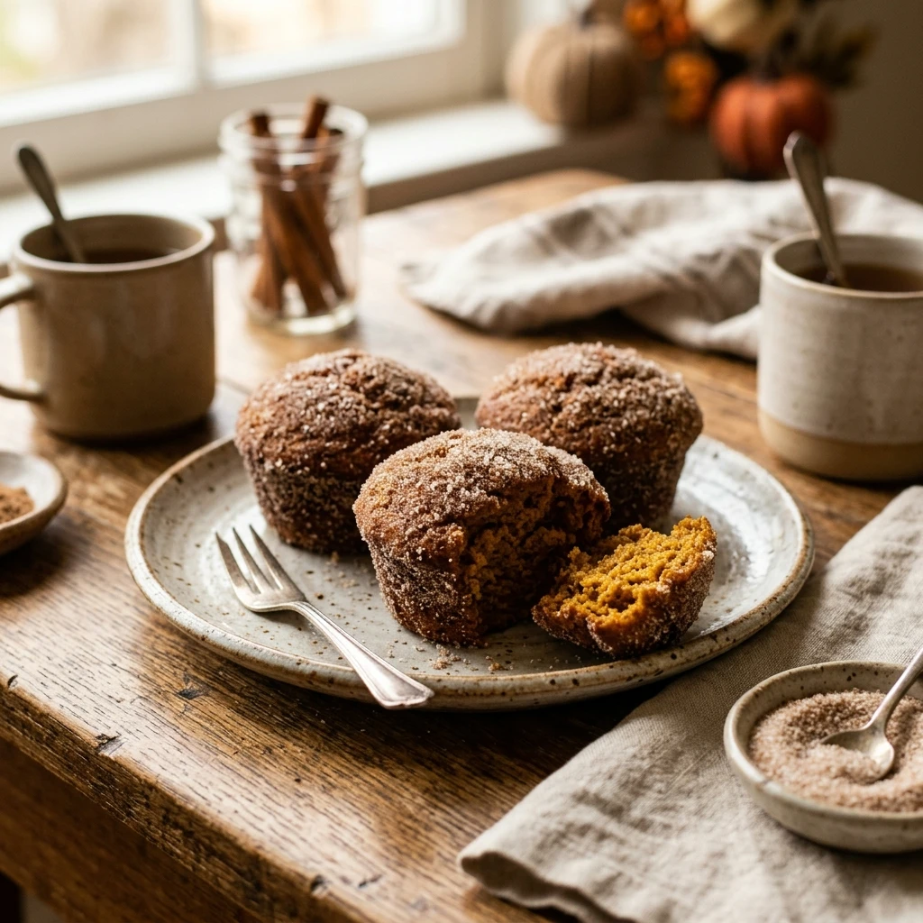 Chai Spiced Pumpkin Donut Muffins Recipe