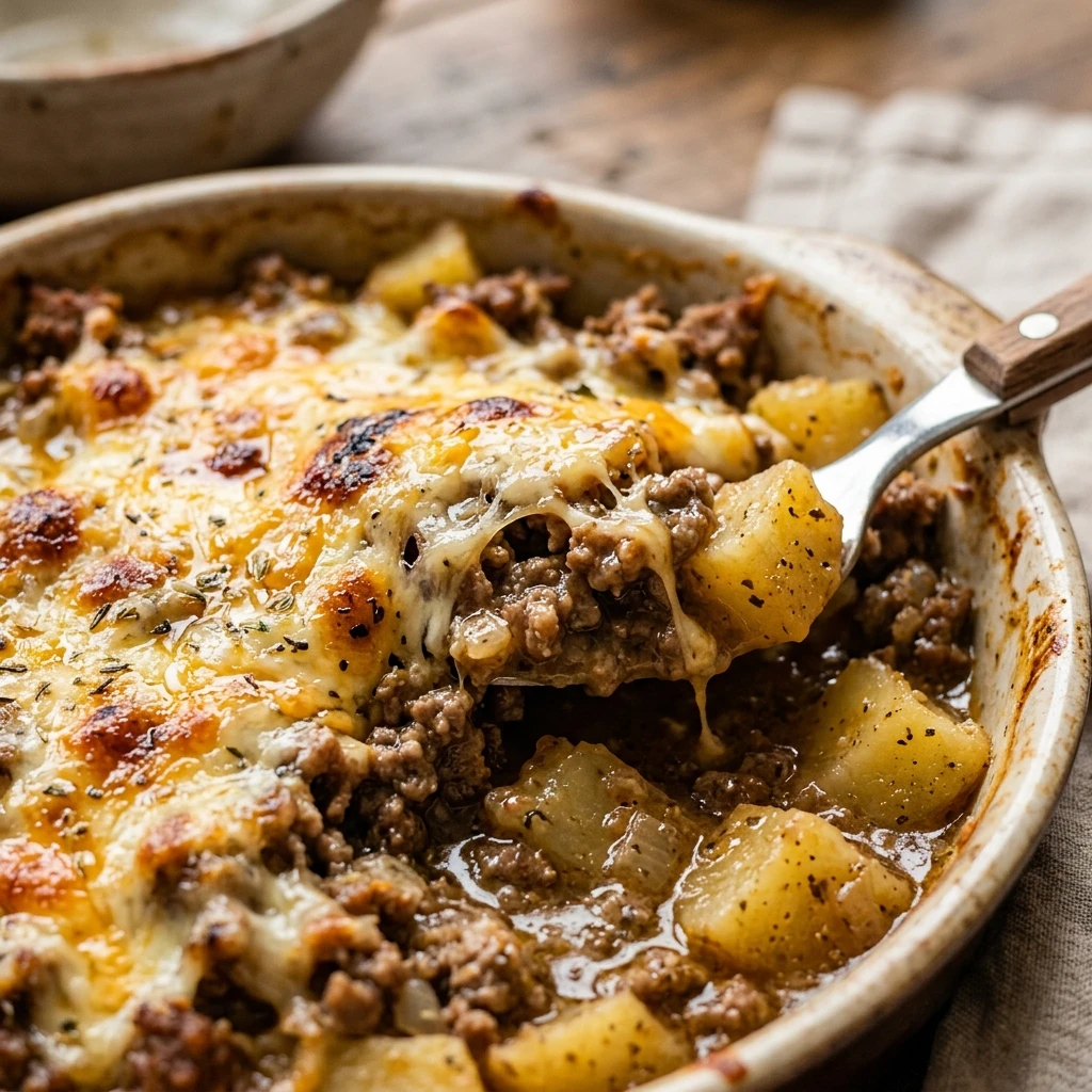 Cheap Crockpot Ground Beef And Potato Casserole