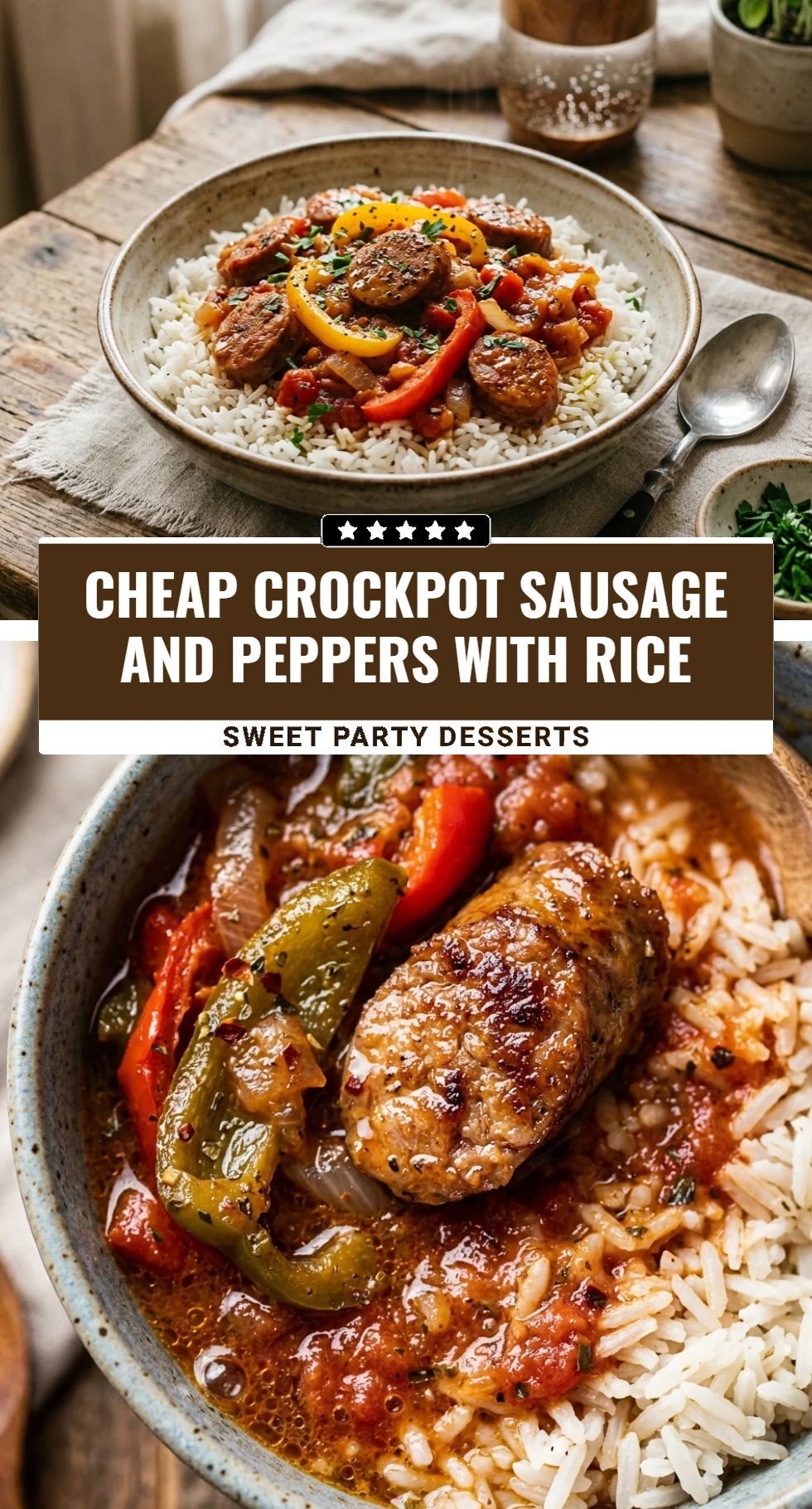 Cheap Crockpot Sausage And Peppers With Rice