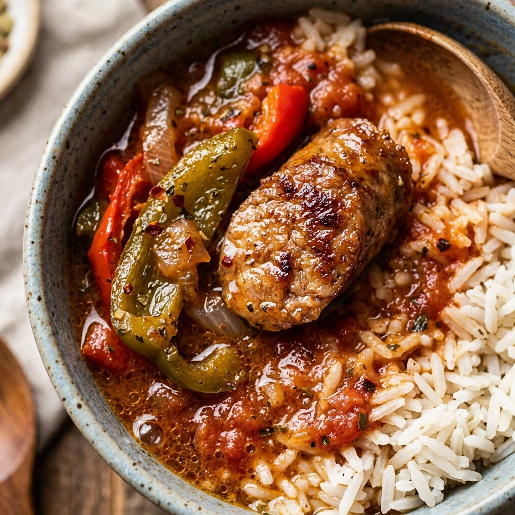 Cheap Crockpot Sausage And Peppers With Rice